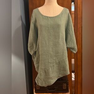 Chic Sage Women's Linen Tunic Top